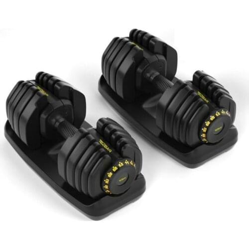Home Fitness Dumbbell Automatic Adjustable Weight Dumbbell Men and Women Smart Adjustable Dumbbell One Piece 13.6KG