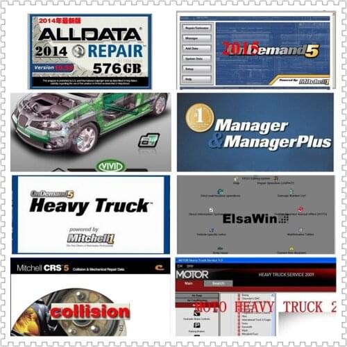 Hot auto repair software Alldata v10.53 all data OD5 mi..ll 2015 atsg elsawin heavt truck autodata 1tb hdd usb3.0 for car/trucks