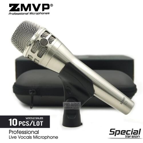 10pcs Special Edition Professional Live Vocals KSM8N Nickel Dynamic Microphone Karaoke Super-Cardioid Stage Performance Mic