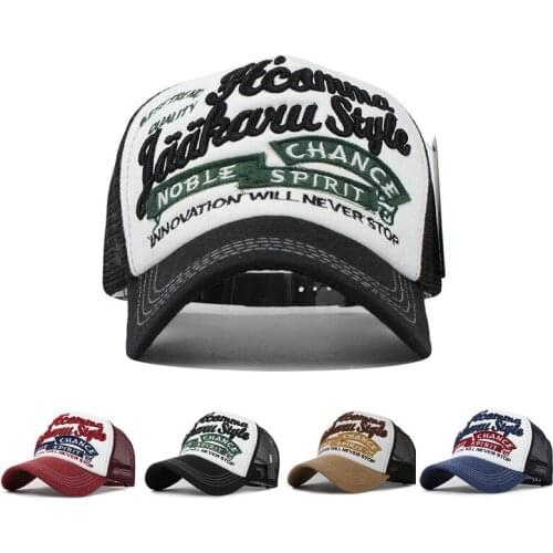 Mens Summer Letter Baseball Cap Embroidery Mesh Cap Hats For Men Women Snapback Gorras Hats Casual Hip Hop Caps Dad Casquette