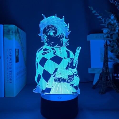 3D Night Lamp for Child Toys Bedroom Decor Demon Nightlight Kids Desk Table Lamp Usb Led Night Light Slayer Gift Xmas Birthday