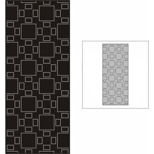 New Slim Dotted Square Lattice Background Plate 2021 Metal Cutting Dies for DIY Scrapbooking and Card Making Embossing Craft