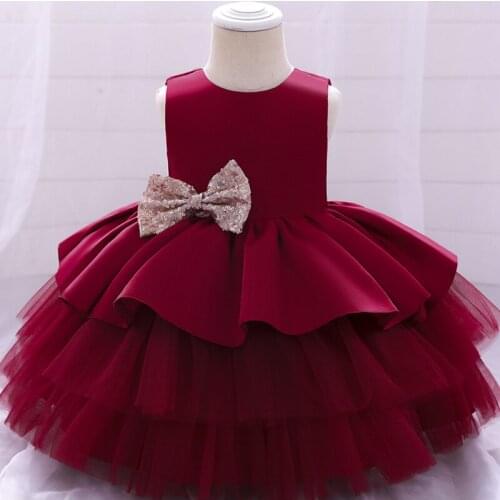 Toddler Girls Tutu Dress Sleeveless Little Girls Princess Party Ball Gown Flower Girls Dresses Mid-length Formal Christmas 3t 4