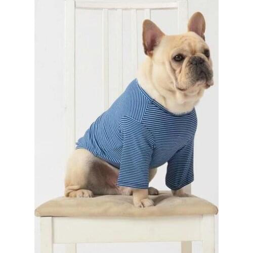 Dog Clothes for Small Dogs Summer Dog Coat for Chihuahua Pet Clothes for French Bulldog Striped Tshirt for Yorkie Puppy Costume