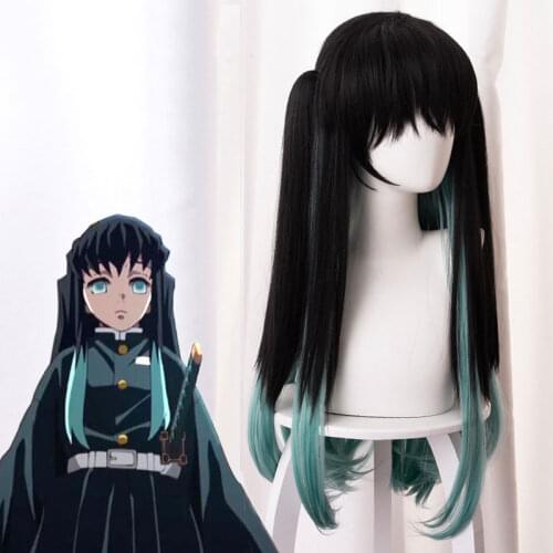 Anime Demon Slayer Kimetsu No Yaiba Cosplay Wigs Tokitou Muichirou Cosplay Wig Synthetic Wig Hair Halloween Hair Blade Of Demon