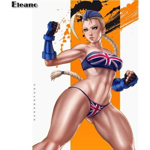 Custom print Street Fighter 3D Sexy Anime girl Art Posters HD wall art Canvas Painting for living room home decor picture