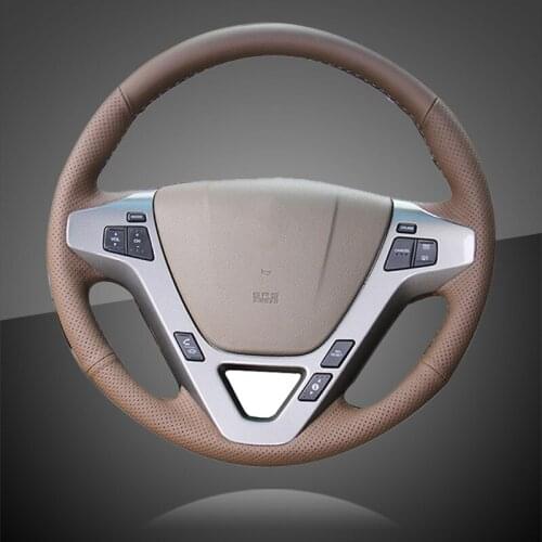 Hand Sewing Car Steering Wheel Cover for Honda Acura MDX 2009-2012 Interior Auto Braid On The Steering Wheel Cover Car-Styling
