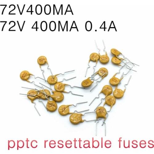 20PCS PTC Resettable Fuses RXEF040 72V 0.4A 400MA 400MA PPTC (Polymeric PTC) PolySwitch DIP-2