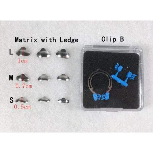 Sectional Dental Matrix Clip B Clamps Wedges Retainer Plier B# Autoclave 121° one Ring Clip Extended Matrices with Ledge