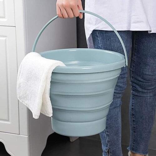 Collapsible Bucket Portable Folding Bucket Water Container with Sturdy Handle for Cleaning Fishing Car Wash Picnic Travel NEW