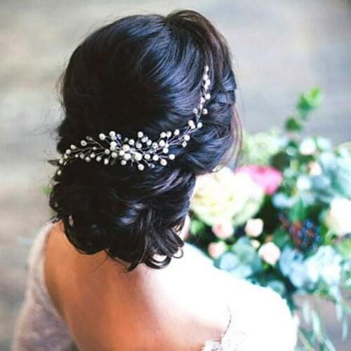 Handmade Bride Wedding Hair Clip Women Flowers Beads Pearl Decoration Ladies Hairs Accessories Fashion Korean Girls Hair Comb