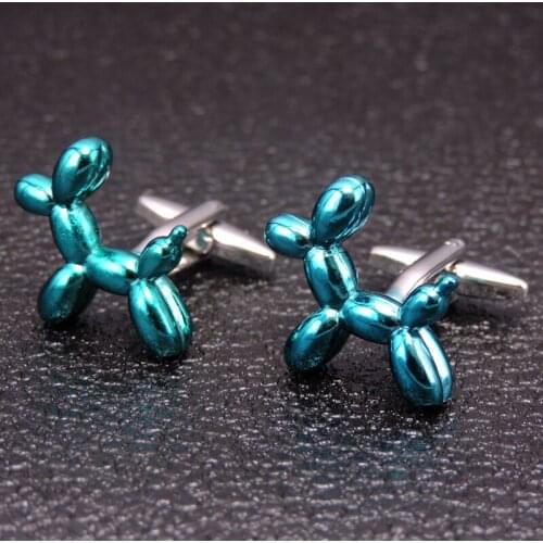 DY new high-quality copper material of mens fashion French Cufflinks interesting small animal blue balloon dog Cufflinks