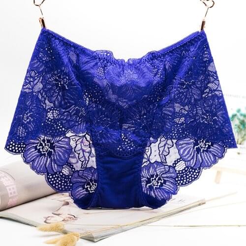 Fatimu Womens Sexy Panties Lace Floral Bow Breathable Comfort Seamless Briefs Plus Size Panty Lingerie Underwear for Femal