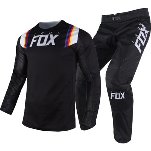2020 Black Mx ATV MTB Dirt Bike Racing Jersey Pants Combo Motorcycle Mountain Bicycle Offroad Mens Suit Motorbike Kits