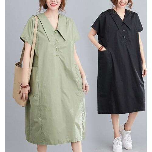 2021 New Arrive Summer Maternity Dress Woman V-Neck Loose Version Large Size Dresses Pregnant Woman Dress MD-03000