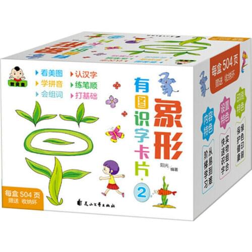 252pcs Chinese hanzi card Pictographic literacy pinyin book for kids