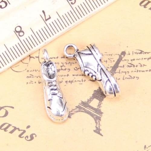 8pcs Charms football soccer shoes 20x10x7mm Antique Pendants,Vintage Tibetan Silver Jewelry,DIY for bracelet necklace