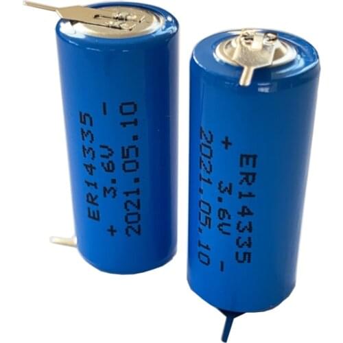 500Pc ER14335 14335 2/3AA 3.6V liSOCL2 Lithium battery dry primary cell 1650mah gas meter replace CR14335 ER14335M 14335M