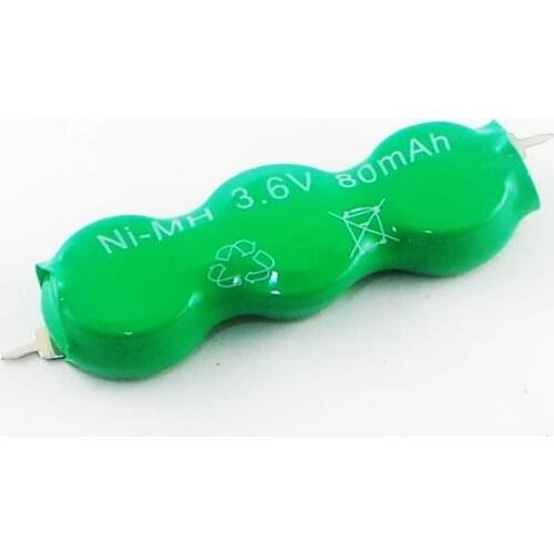 Brown 3.6V 80mAh Ni-MH Ni MH battery backup battery memory battery PLC control Rechargeable Li-ion Cell