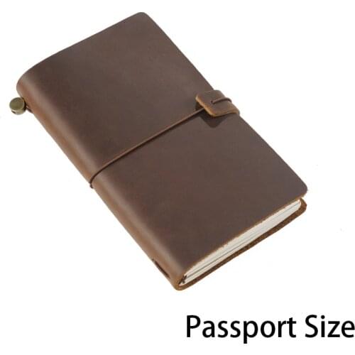 New Arrival 100% Genuine Leather Notebook Handmade Vintage Cowhide Diary Journal Sketchbook Planner TN travel notebook cover