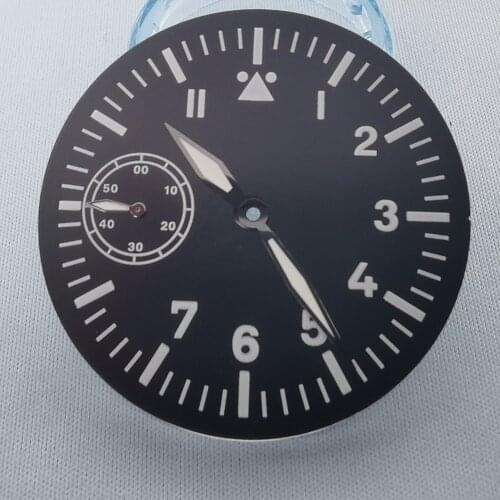 39mm Luminous Watch Dial hands Set Fit Eta 6497 Seagull St36 Manual Movement s1