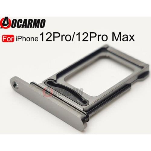 Aocarmo 10PCS/Lot Sim Card For iPhone 12 Pro Max 12Pro SIM Card Tray Slot Holder Adapter Socket