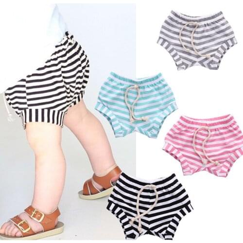 2019 Summer Toddler Infant Kids Baby Boy Girls Hot Shorts Cotton Striped PP Frenulum Children Shorts Bottoms