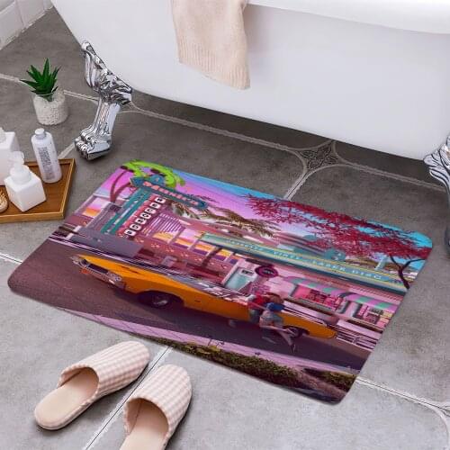 First Kiss 80s Nostalgia Carpet Areas Rug Non-slip Floor Mat Rug 3D Printing Living Room Bedroom Door Mat Home Decoration