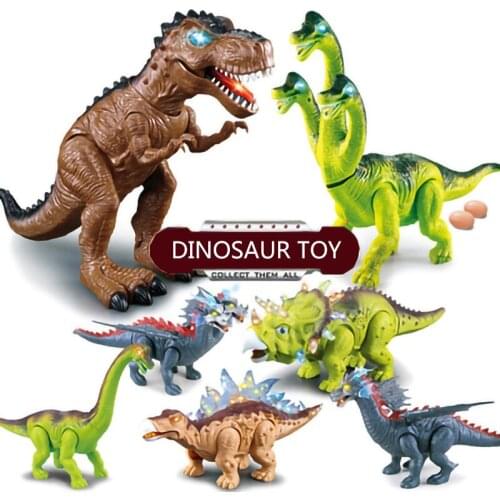 Electronic dinosaur toy model electric walking sound cool lighting simulation bark Interactive Brinquedos Wyvern hadrosaur kids