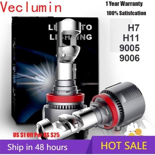 2pcs Car Headlight Bulbs Low beam Lamp CANBUS h7/h11/9005/9006 mini led Projector lens Diode lamp for auto 12v 10000LM G12