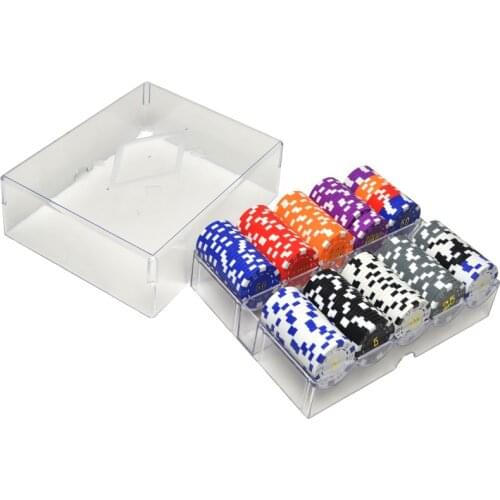 Hot 200pcs/set Casino Taxes Hold'em Poker Chips Sets With Acrylic Case ABS Clay Ceramic Poker Metal Mahjong Coins