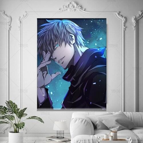 HD Prints Anime Jujutsu Kaisen Canvas Painting Wall Art Satoru Gojo Pictures Home Decoration Bedroom Bedside Background Poster