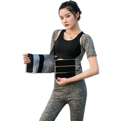 Sauna Suit for Women Sweat Vest Waist Trainer Tank Top Waist Belt Short Sleeve Shirt / Long Pants Work Out Fitness Body Shaper