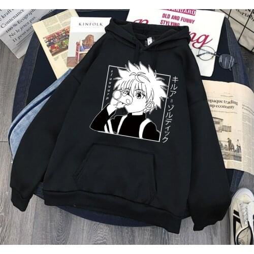 Cute Mens Hoodies Hunter X Hunter Men Women Pullovers Hoodies Sweatshirts Killua Zoldyck Hisoka 90s Anime Hoody Streetwear Tops
