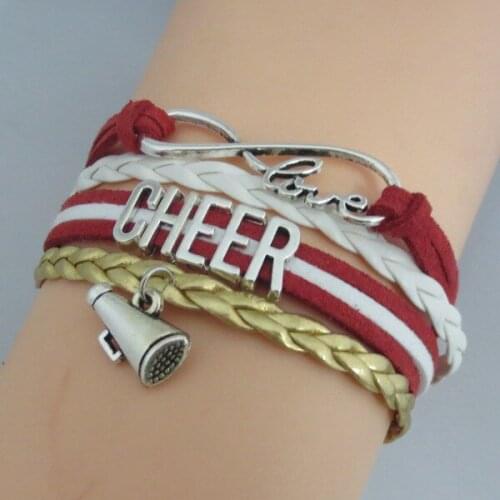 Fashion girl cheer up bracelet love cheer bracelet Cheerleader Bracelet Cheerleader gifts