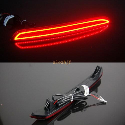 Varthion LED Light Guide Rear Bumper Brake Lights Case for Honda Crider 2013-16, Brake+Turn Signals+Night Running Warning Lights