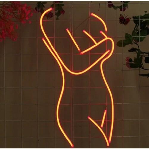 Custom Sexy Girl Women Neon Sign Light LED Wall Window Hanging Acrylic Decor for Bar Night Club Party Erotic Striptease