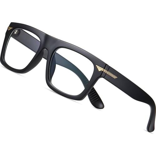 Mens Oversized Computer Glasses Anti-blu Ray Eyeglasses Blue Light Blocking Optical Spectacles Thick-Rimmed Eyewear Square Frame