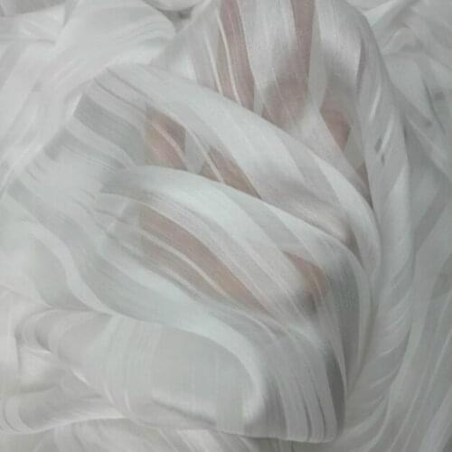 Solid Chiffon Crepe Silky Strips Thin Snow White Soft Breathable DIY Dress Blouse Fabric