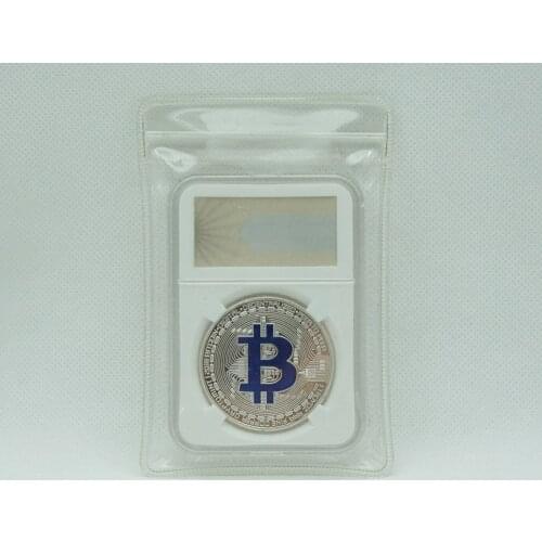 NICEYARD Silver Plated Bitcoin Coin Antique Imitation BTC Metal Physical Collectible Art Gold commemorative coins