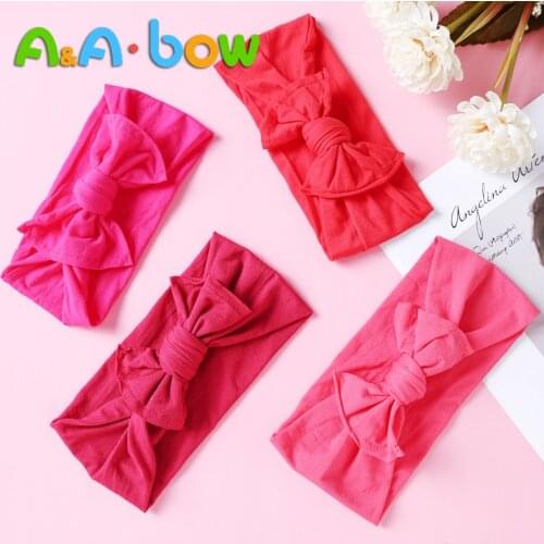 New 35 Colors Baby Headband Nylon Elastic Turban Cute Bows Kids Headbands Hair Accessories Headband Baby Girl Hair Accessories