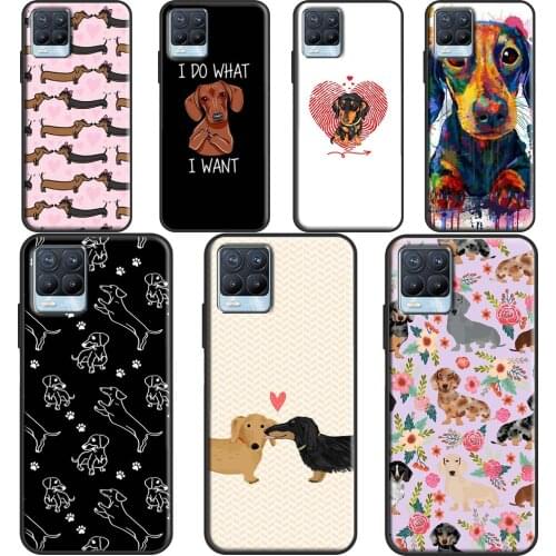 Dogs Dachshund Cute Cover For OPPO Realme 8 6 7 Pro Q3 C3 C11 C15 GT Case For OnePlus 8 Pro 9 Pro 8T Nord 9R