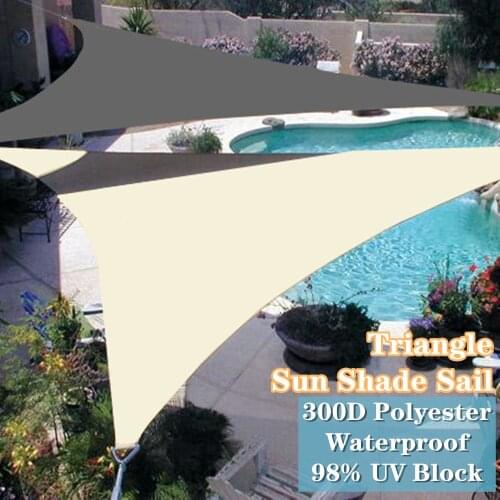 Waterproof Sun Shelter Triangle Heavy Duty Sun Shade Sail 98%UV Block For Outdoor Camping Hiking Carport Car Tents Awning