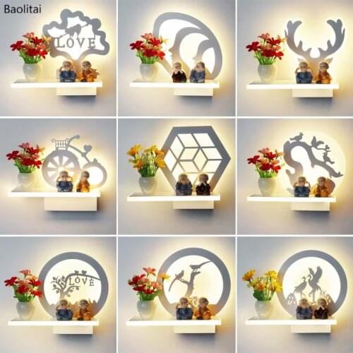 Modern Led Refreshing Vase Wall Lamp Romantic 15W 220V Bedside Bedroom Living Room Aisle Balcony Childrens Room Light Fixture