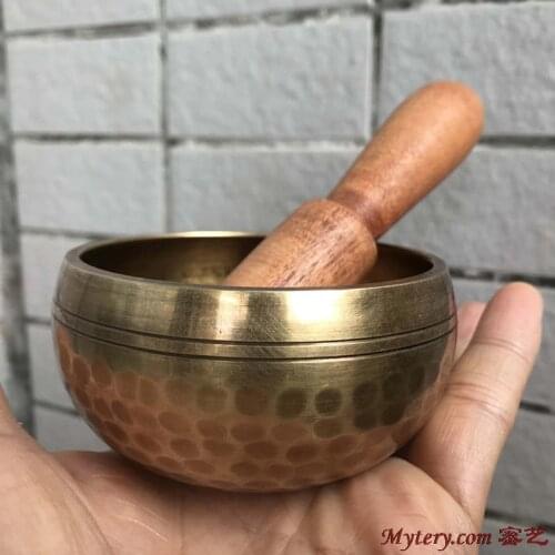 9.5CM Tibetan Buddhist Singing Bowl Brass Musical Instrument Bowl Yoga Meditation Things