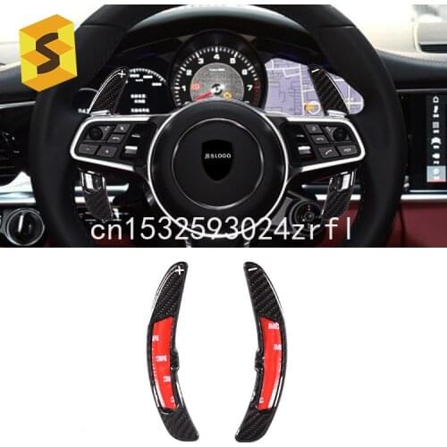 Carbon Fiber Steering Wheel Shift Paddle Add On For Porsche cayenne MACAN 911 718 Panamera