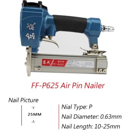 FF-P625 Air Pin Nailer 4-8 bar Air Stapler for Grain Nail 100 pieces Air Nailer Length 10-25mm Mosquito Nail Pneumatic