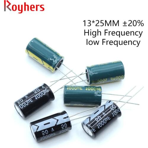 5Pcs 13*25 High Frequency Low ESR Aluminum Electrolytic Capacitor Kit 100V 50V 16V 25V 3300UF 4700UF 1000UF 330UF Assorted Set