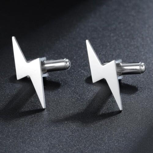 Custom Cufflinks lightning Bolt Shape, Groomsmen Bolt Cufflink, Accessories For Men/Personalized Engrave Cufflinks Jewelry Gifts