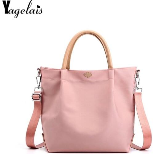 Womens Shoulder Female Bag Fashion Nylon All-Matched Big Hand Bags Casual Tote Handbag Elegant Ladies Simple Handbags New